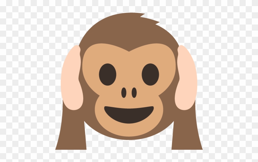 Hear No Evil Monkey Emoji - Monkey Emoji Svg #1038651