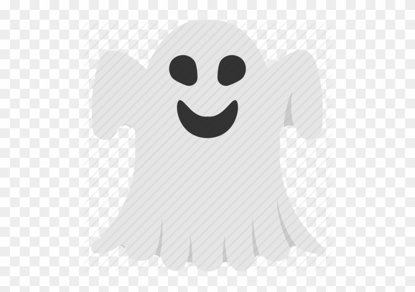 Clipart Of A Black And White Picture Of A Cloudy Halloween - Ghost #1038688