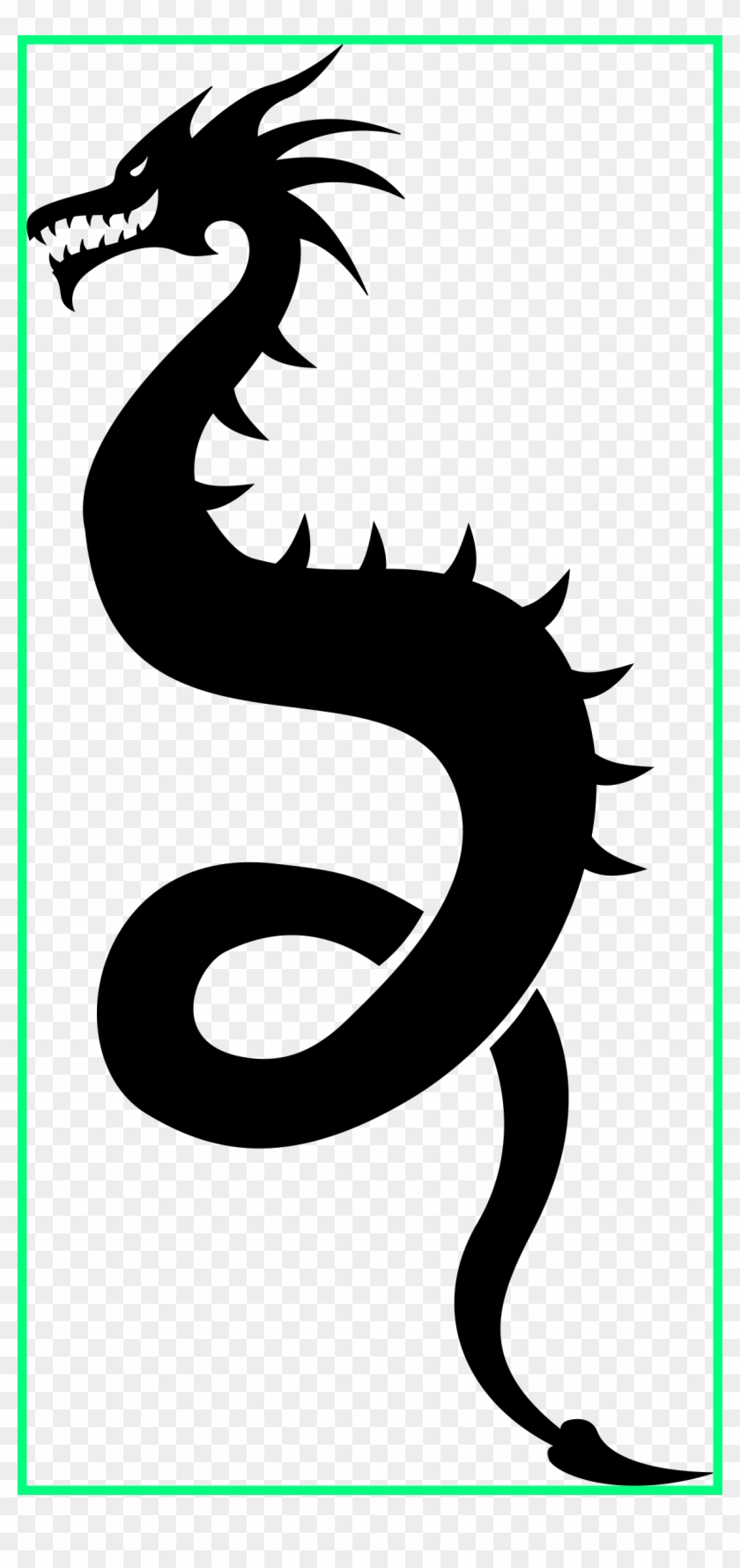 Dragon Clipart Dragon Clipart Silhouette Awesome Dragon - Chinese Dragon Silhouette #1038759