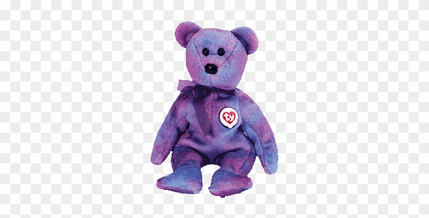 1977 Princess Diana Beanie Baby - Purple Beanie Baby Bear #1038879