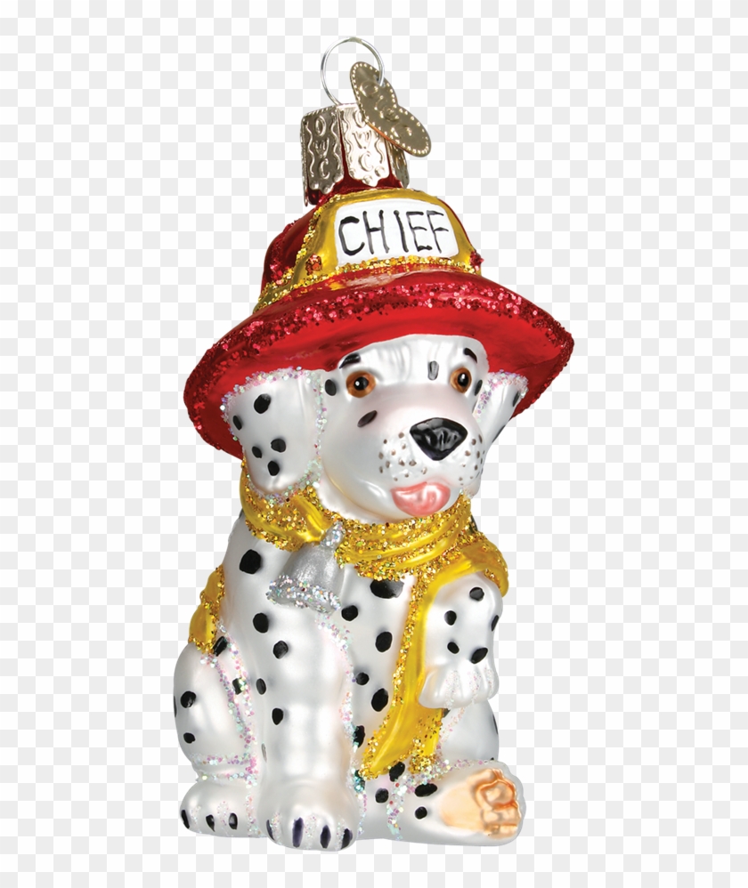 Old World Christmas Dalmatian Pup Glass Ornament #1039045