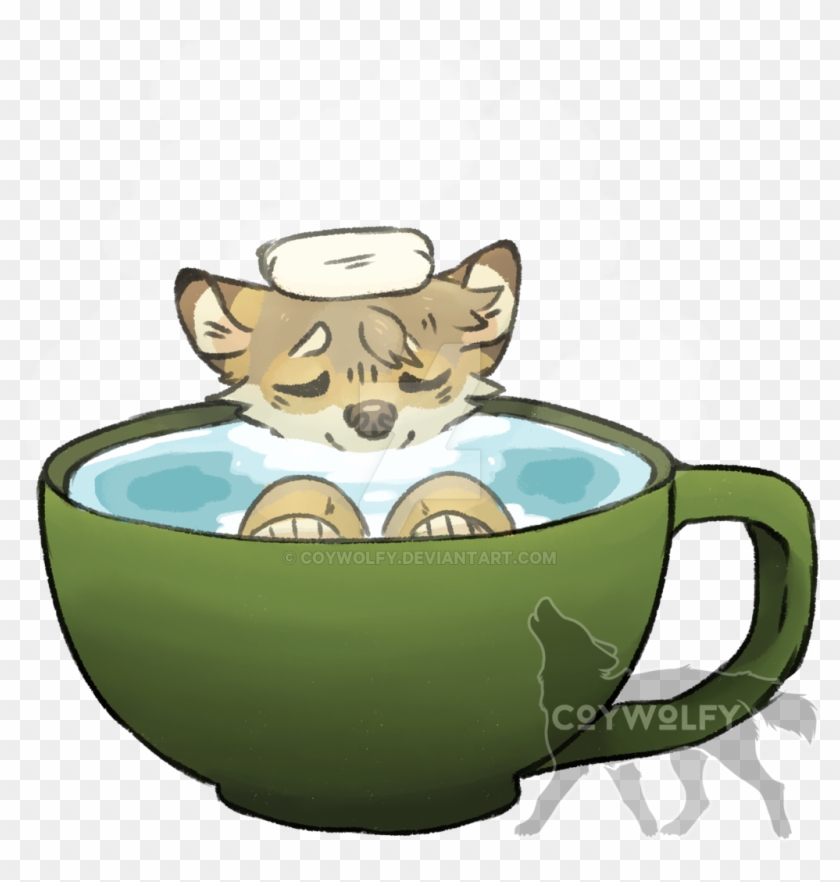 Tea Bath By Coywolfy Tea Bath By Coywolfy - Cartoon #1039082