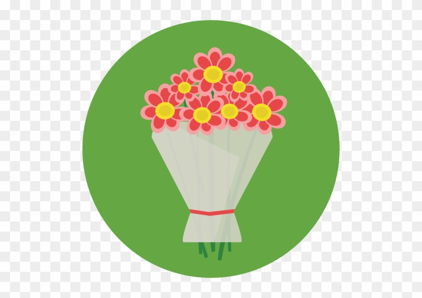 Flower Bouquet Free Baskets And Bouquets Clipart - Flower Bouquet Icon Png #1039100