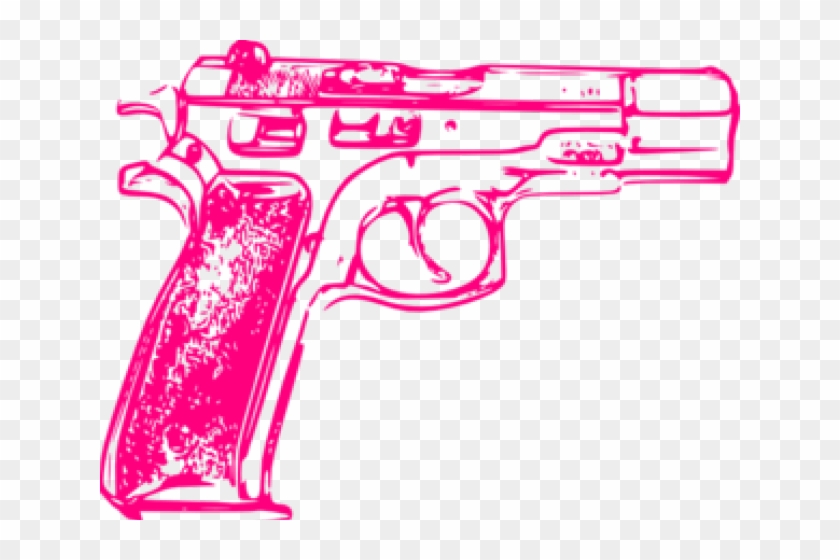 Gun Clipart Colorful - Pink Gun Clip Art #1039153