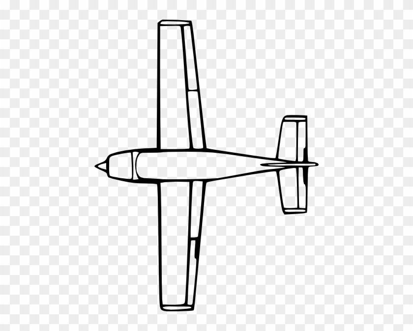 Plane Clip Art At Clker - Airplane Top Down #1039316