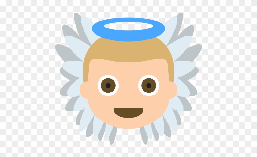 Baby Angel Tone 2 Emoji Emoticon Vector Icon - Cara De Angel Png #1039323