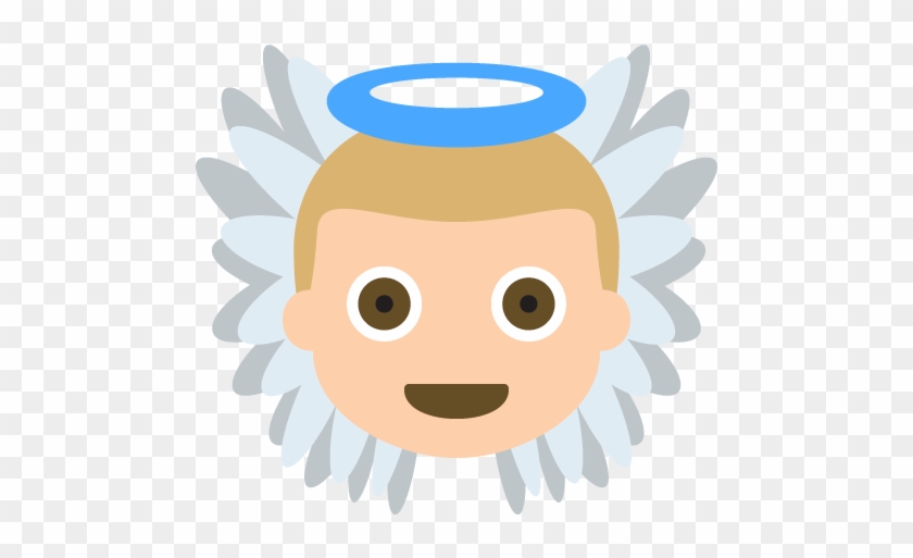 Baby Angel Tone 2 Emoji Emoticon Vector Icon - Cara De Angel Png #1039323