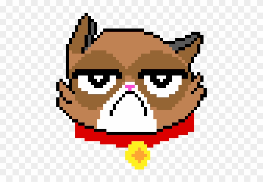Grumpy Cat - Grumpy Cat Pixel Art #1039356