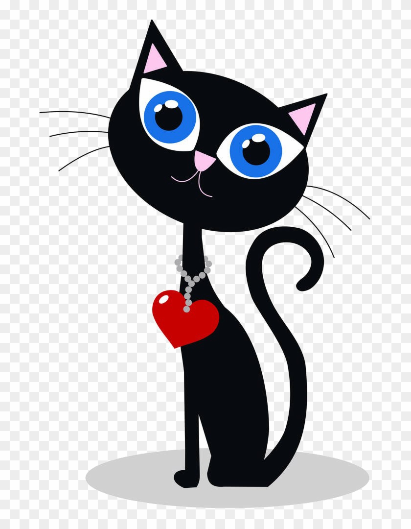 Black Cat Kitten Clip Art - Dessins En Chat #1039370