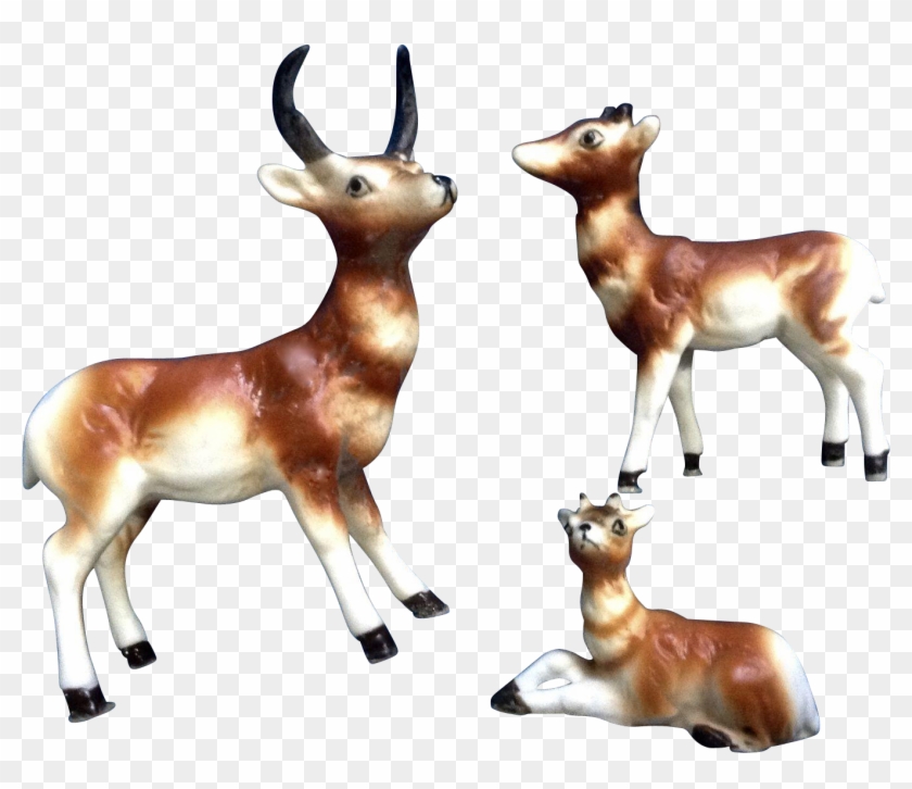 Bone China Miniatures Antelope Family Set Matte Finish - Animal Figurine #1039486