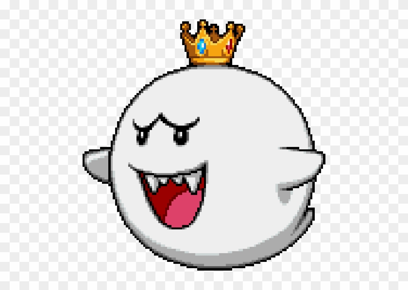 Princess Peach Mario Kart Coloring Pages Download - Pixel King Boo Gif #1039497