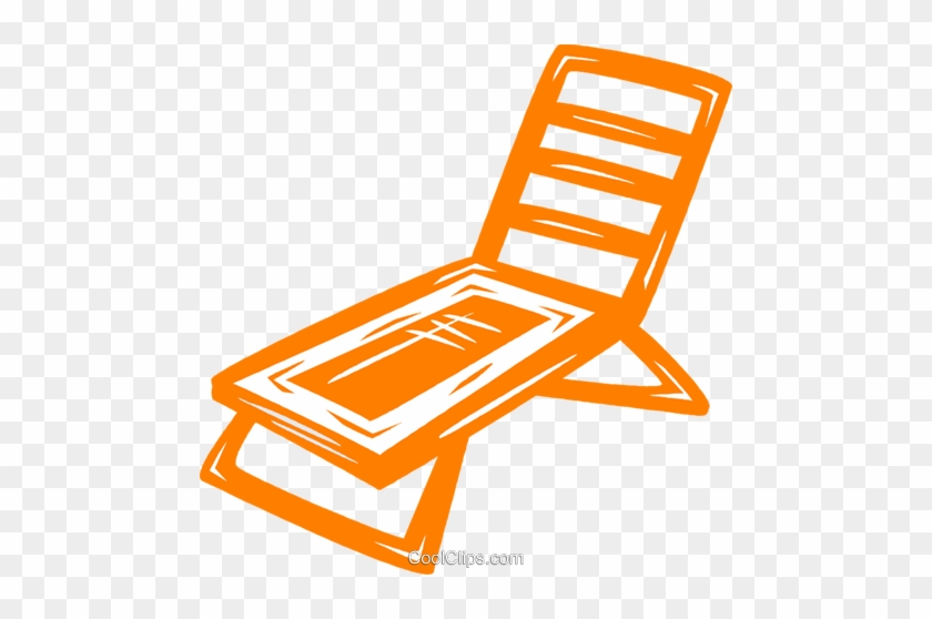 Lawn Chair Royalty Free Vector Clip Art Illustration - Lawn Chair #1039520
