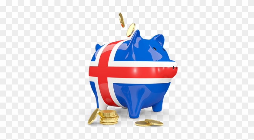 Illustration Of Flag Of Iceland - Piggy Bank #1039525