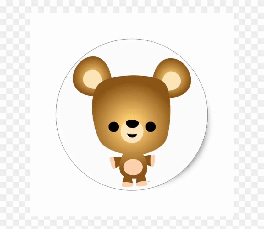 Cute Cartoon Bear Cub Sticker - Cute Cartoon Bear #1039590