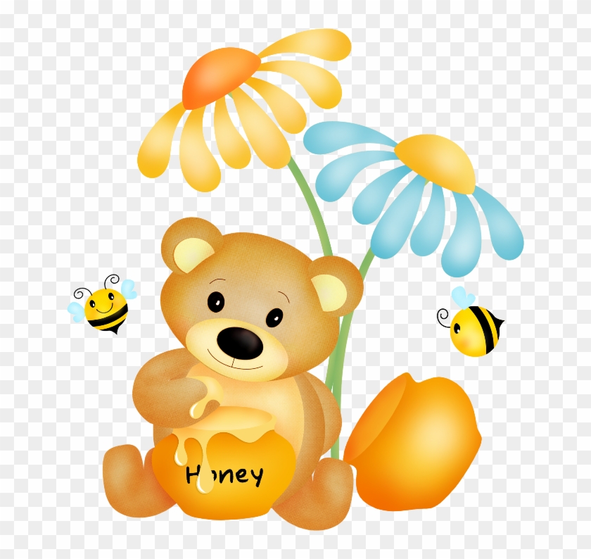 Cartoon Bearcute - Cute Bear And Bee Clipart #1039598