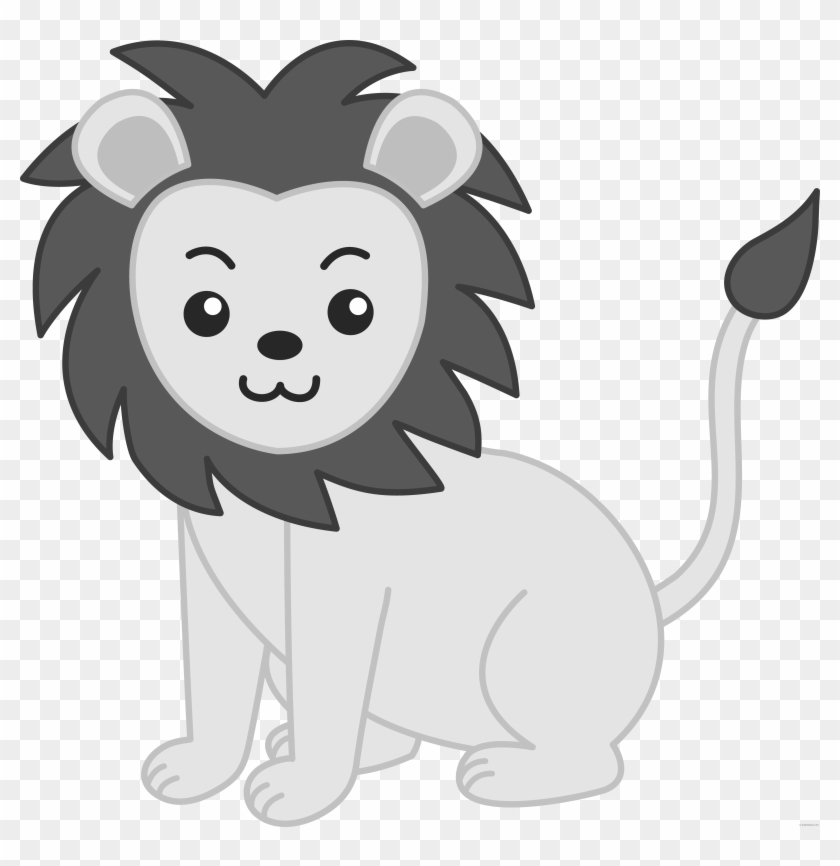 Lion Animal Free Black White Clipart Images Clipartblack - Lion Clipart #1039607