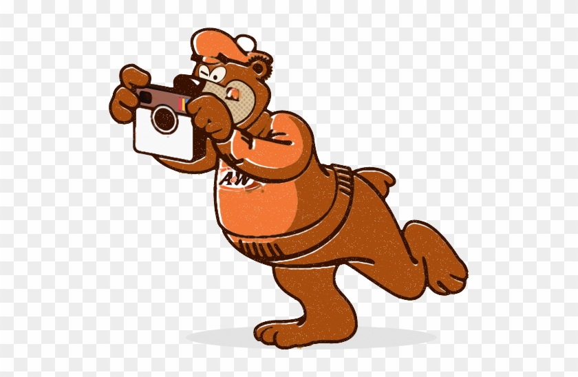 Rooty Taking Picture - A&w Bear Png #1039608