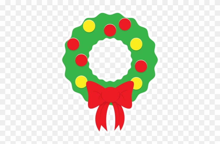 Wreath Clipart Kid - Simple Christmas Wreath Clipart #1039655