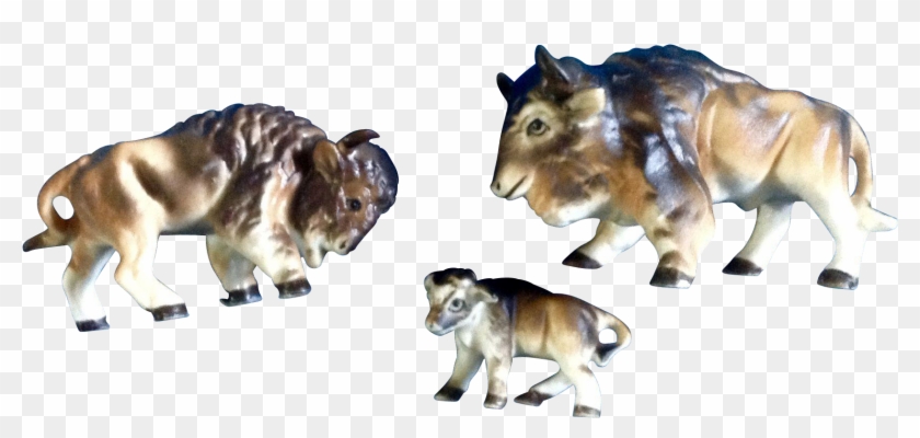 Bone China Miniatures Buffalo Family Set Vintage Animal - Tiger #1039664