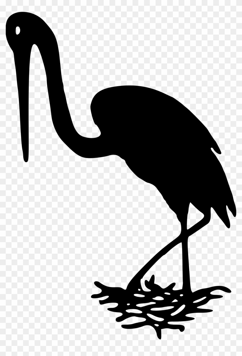Bird Pelican White Stork Silhouette Clip Art - Clip Art #1039671