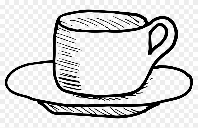 Coffee Cup On Saucer Rubber Stamp - Saucer #1039820