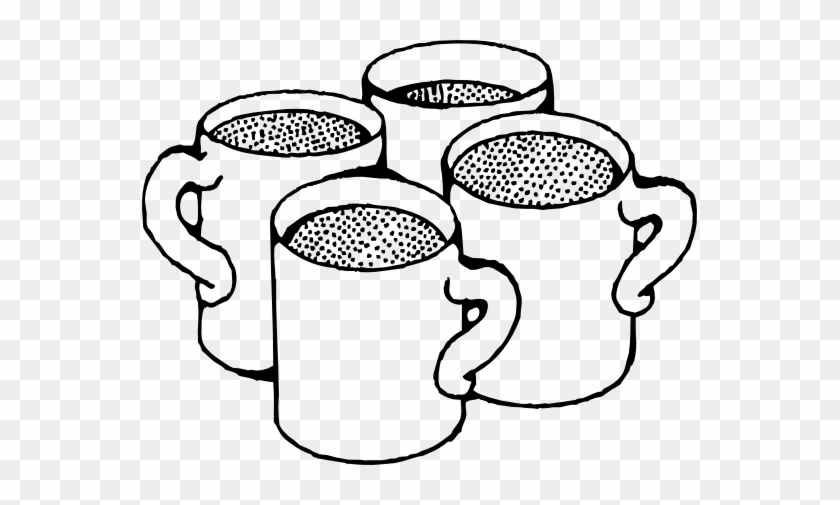 Coffee Mugs Black White Line Art 555px - Coffee Mug Clip Art #1039853