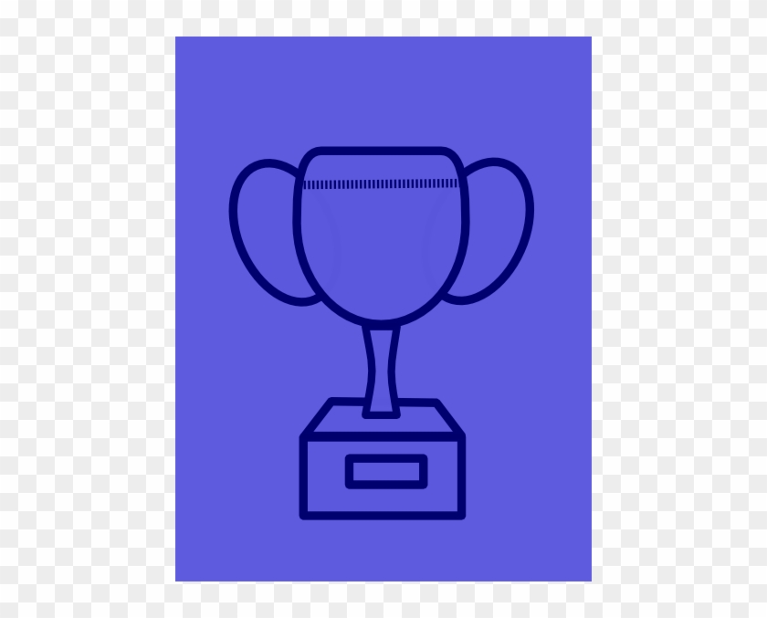 Free Vector Blue Prize Cup Clip Art - Trophy Clipart Png Black And White #1039917