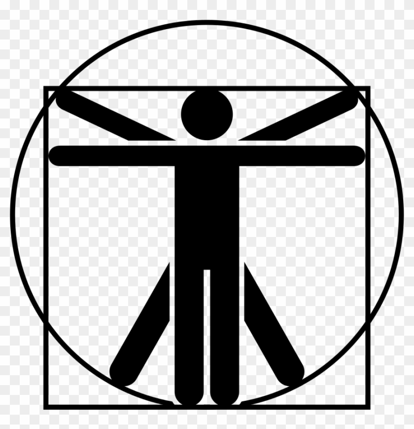 Vitruvian Man Symbol - Da Vinci Man Icon #1040025