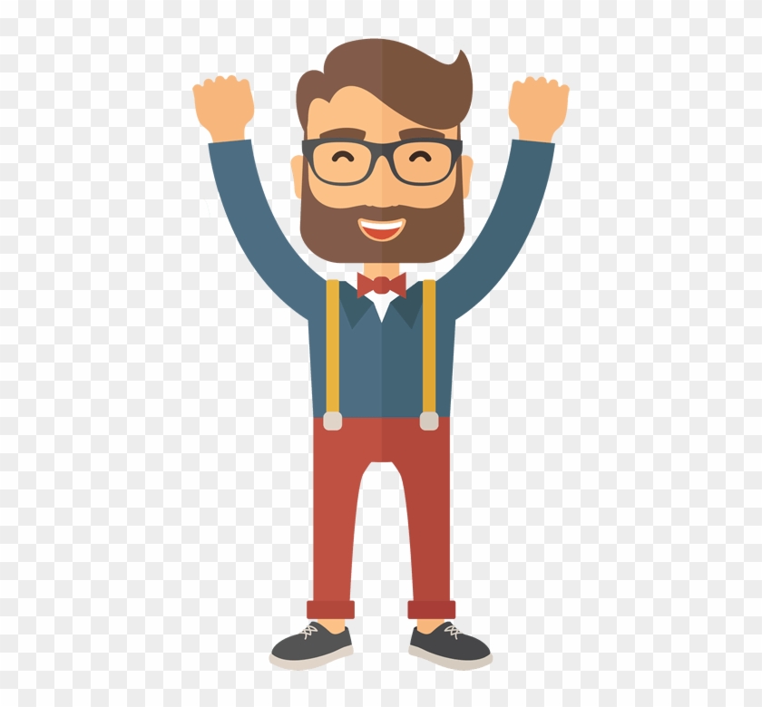 ﻿get Full Access To The Techniques That Helped One - Happy Man Cartoon Png #1040067