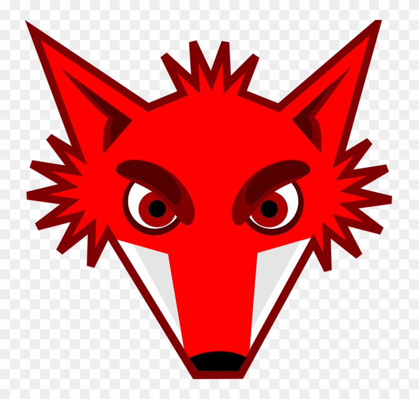 Red Eyes Clipart Transparent - Fox Face Cartoon #1040102