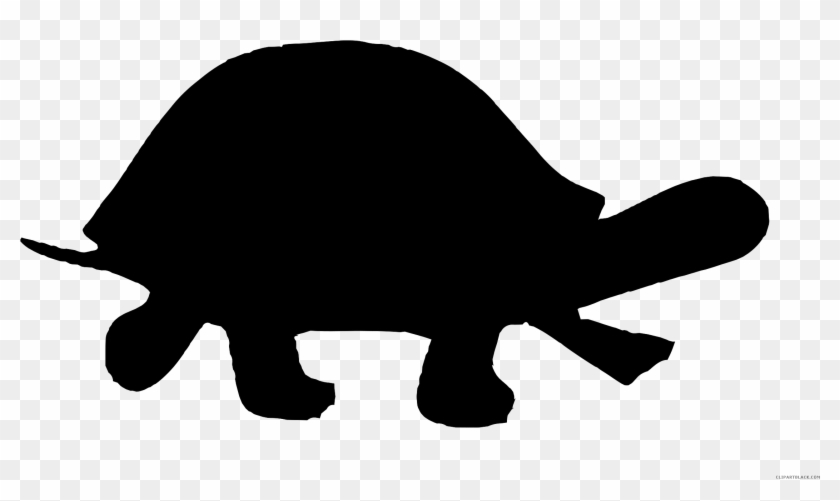 Turtle Silhouette Animal Free Black White Clipart Images - Turtle Silhouette #1040165