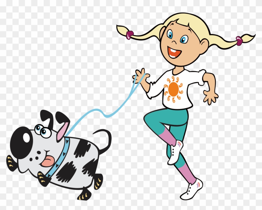 Dog Cartoon Girl Illustration - Set With Cartoon Farm Animals Large Mug #1040269