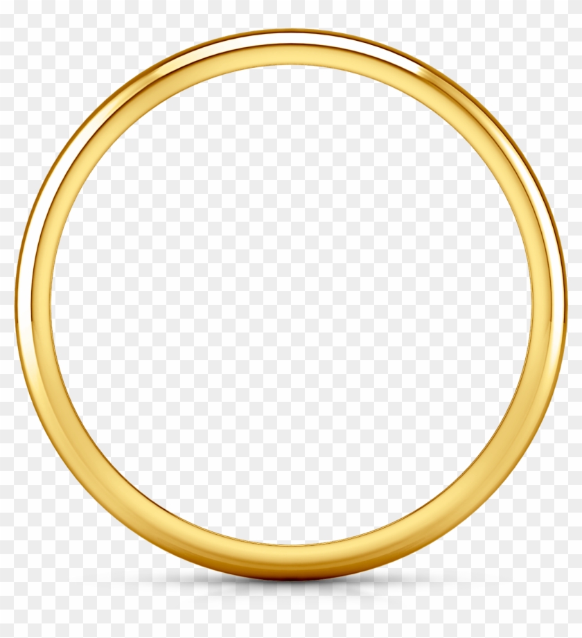 Wedding Band Comfort Fit 2mm 14k Yellow Gold - Circle #1040310