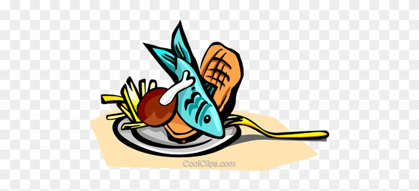 Fish And Chips Royalty Free Vector Clip Art Illustration - Fish And Chips Clipart #1040378