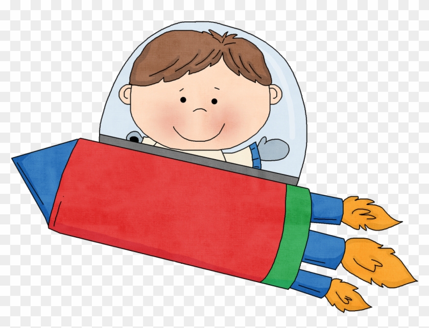 Rocket Man Clipart - Child In A Rocket Clipart #1040409