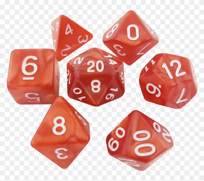 Red Marbled Dice - Dungeons & Dragons #1040477