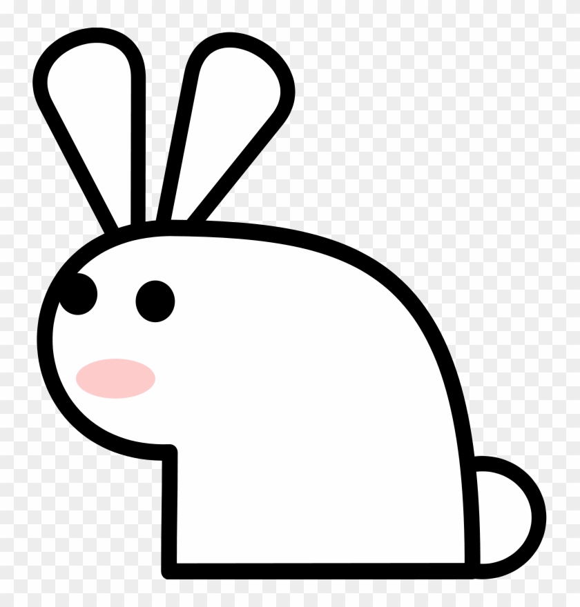 Running Rabbit Outline Clip Art Download - Rabbit Clip Art #1040597
