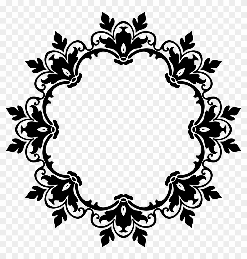 Clipart - Damask Frame #1040660