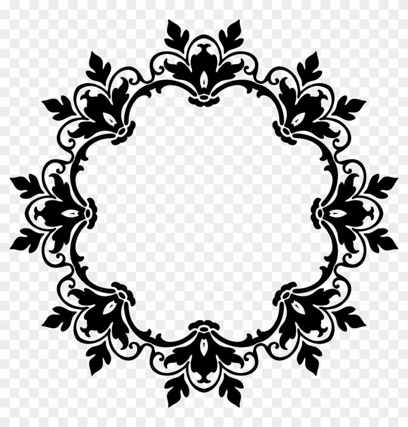 Clipart - Damask Frame #1040660