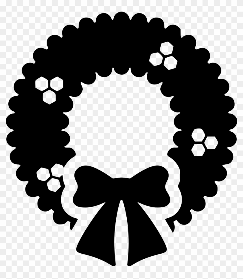 Xmas Wreath Garland Greeting Comments - Tire Side View Vector #1040668