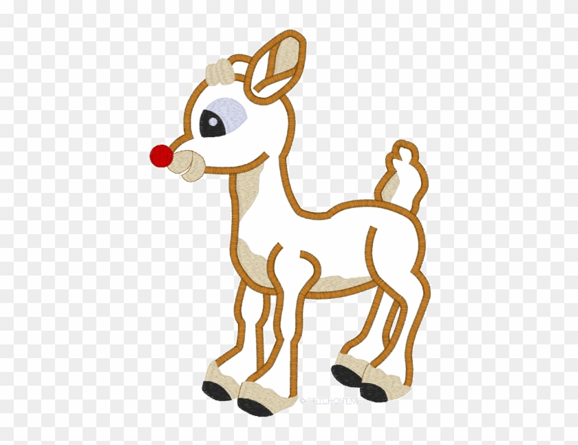 Rudolph Reindeer Applique - Animal Figure #1040922