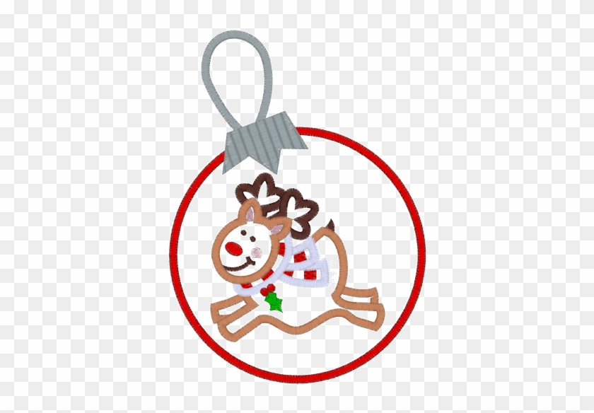 Rudolph Reindeer Ornament Applique - Lllb #1040928