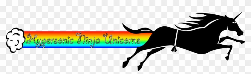 Hypersonic Ninja Unicorns - Running Horse Vector #1041115