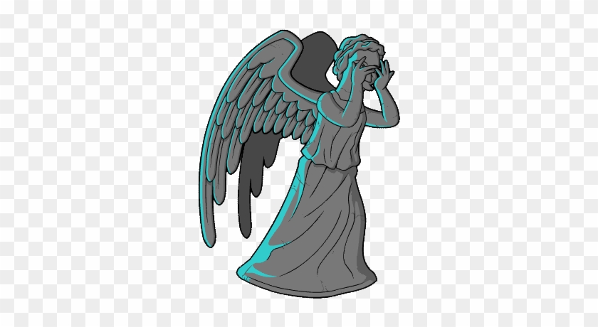 Doctor Who Facepalm Sticker For Ios & Android - Doctor Who Weeping Angels Cartoon #1041129