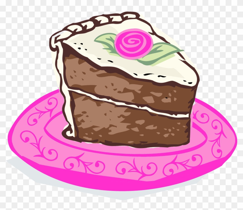 Chocolate Cake Clipart Bakery Cake - Slice Of Cake Clip Art #1041148