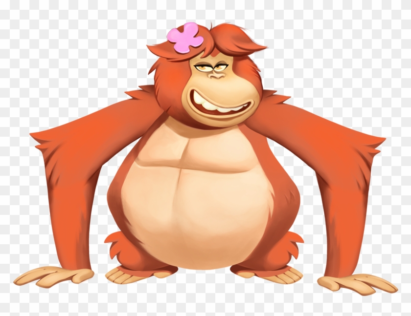 Penguin Chicken Orangutan Character Clip Art - Go Bananas #1041284