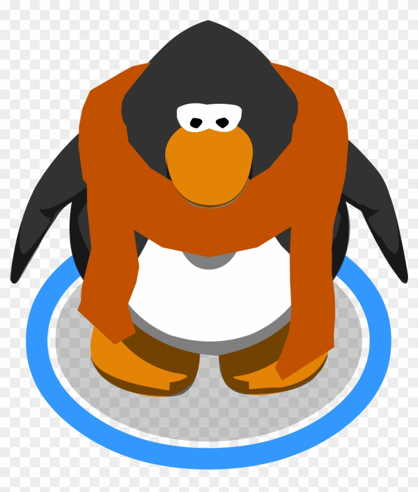 Cozy Orange Scarf Ingame - Pink Club Penguin #1041286