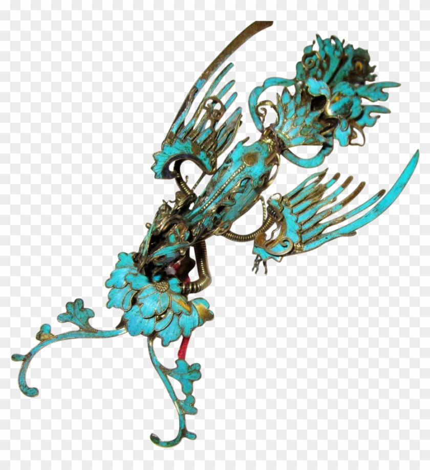 Extraordinary Chinese Kingfisher Double-sided Pendant - Illustration #1041305