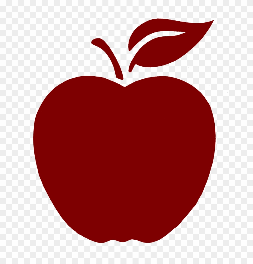 Apple 681×800 Pixels - Stencil Of An Apple #1041404