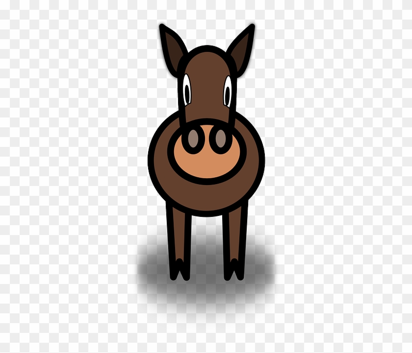 Simple Cartoon Horse Svg Clip Arts 282 X 589 Px - Horse #1041416